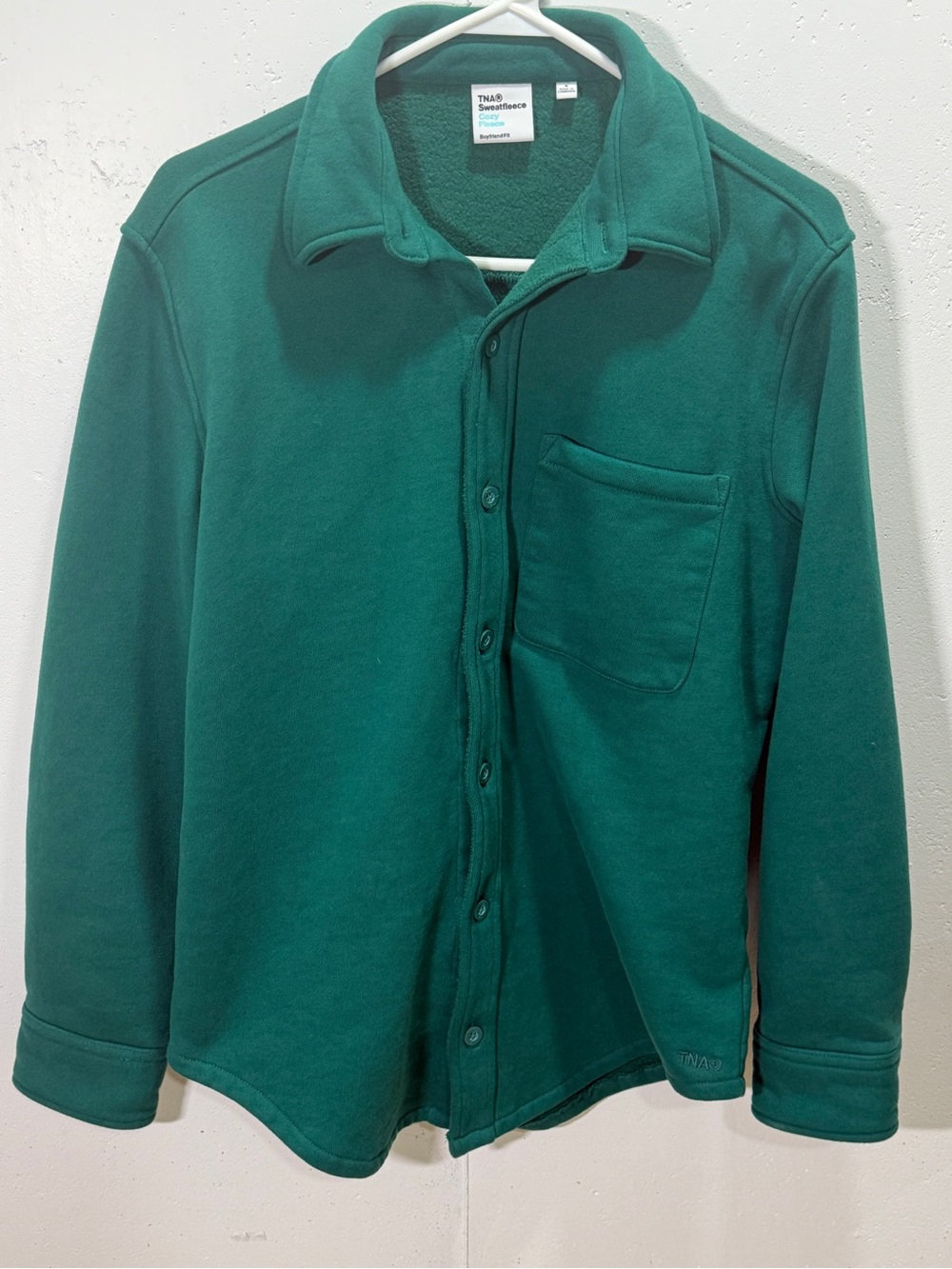 Aritzia TNA Sweatfleece Cozy Fleece Shirt Jacket—Size Small